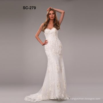 China Custom Made strapless mermaid wedding dresses